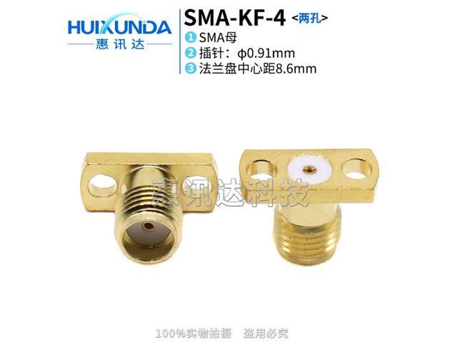 SMA-KF two-hole 8.6 with 0.91 glass bead SMA female seat with two-hole flange fixed SMA-KFD patch
