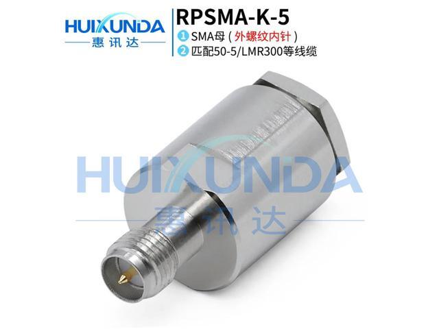 RPSMA-K-5 SMA Reverse Female External Thread Pin Mount 50-5/LMR300 Wire Connector RPSMA