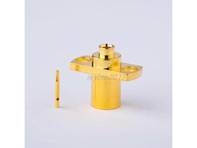 SMB-KFB2 RF connector female seat two-hole flange adaptation 086 soldered RG405 cable hole spacing 12mm