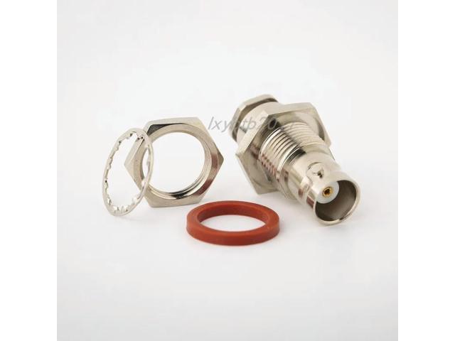 BNC-KY3 hexagonal panel connector BNC-C-KY1.5 through wall nut fixed waterproof female seat crimp RG316