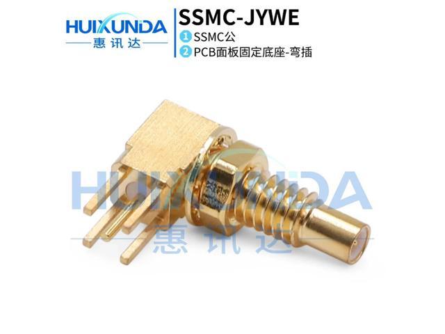 SSMC-JYWE SSMC Bend Male Solder PCB Panel with Nut Fixed Socket SSMC-JYWHD Connector