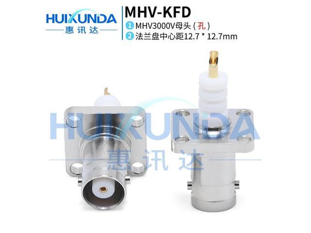 MHV-KFD MHV3000V female head 4 hole flange chassis fixed BNC high voltage 3000V MHV-KF connector