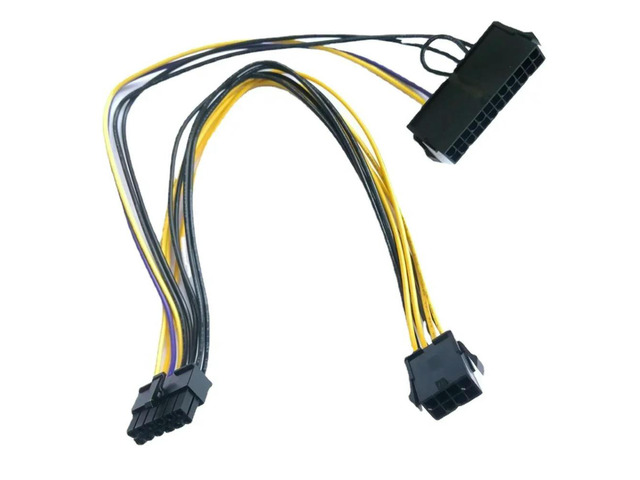 ATX PSU Power Supply Cable 24Pin CPU 8Pin 4+4Pin To 12Pin Connector for 1366 Dual X58 Motherboard Blade Server Motherboard
