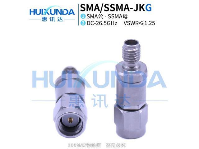 SMA/SSMA-JKG millimeter wave stainless steel 26.5G high frequency test adapter SSMA female to SMA male