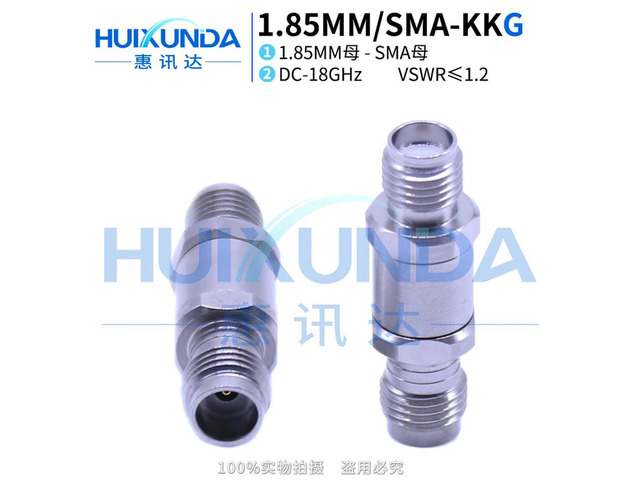 1.85MM/SMA-KKG millimeter wave stainless steel 18G high frequency test adapter SMA female to 1.85 female