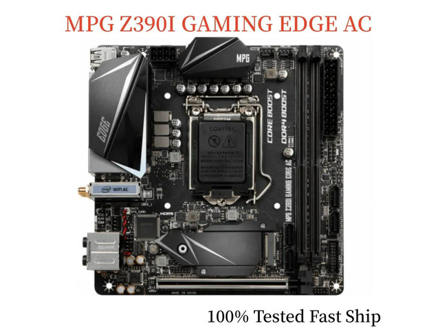 For MPG Z390I GAMING EDGE AC Motherboard Z390 32GB LGA 1151 DDR4 Mini-ITX Mainboard 100% Tested Fast Ship