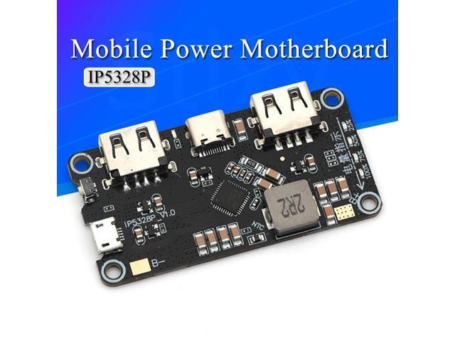 IP5328P Dual USB Charger treasure Tpye-c 3.7V to 5V 9V 12V Step up Fast Quick Charger Circuit Board QC2.0 QC3.0