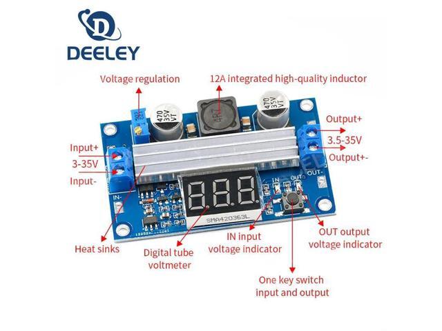 DC DC-DC 3~35V to 3.5~35V LTC1871 Booster step up Step-up module Converter Regulated Power Supply+VoltMeter