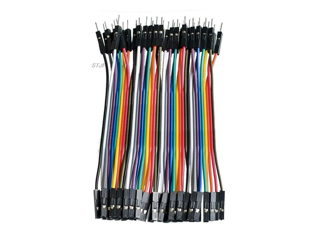 1lot =40pcs 10cm 2.54mm 1pin 1p-1p male to female jumper wire Dupont cable for