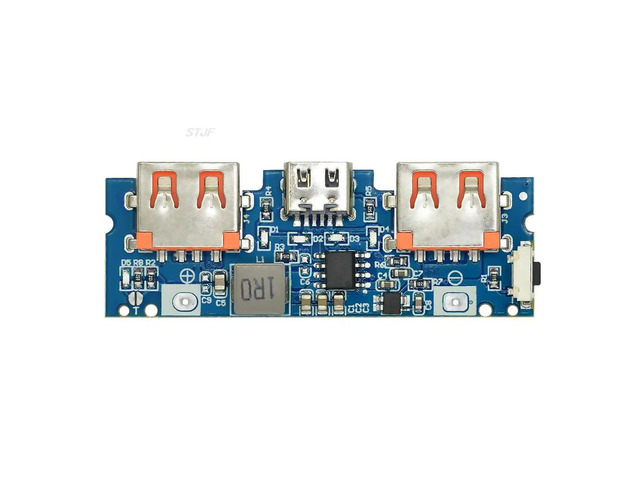 Lithium Charger Board LED Dual USB 5V 2.4A Micro/Type-C USB Mobile Power Bank Charging Module