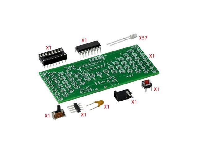 5V Electronic Hourglass DIY Kit Funny Electric Production Kits Precise With LED Lamps Double Layer PCB Board 84*40mm