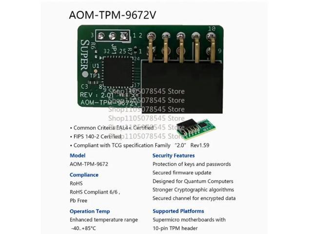 For AOM-TPM-9672V TPM Security module TPM2.0 Security processor