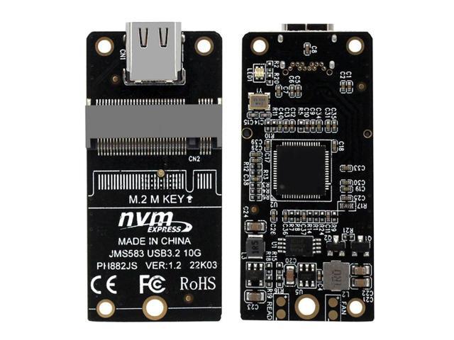 M.2 To Type-C SSD Enclosure Adapter NVME HDD Enclosure Interposer Board JMS583 Chip 10Gbps Support 2230 2242 2260 2280 Size SSD
