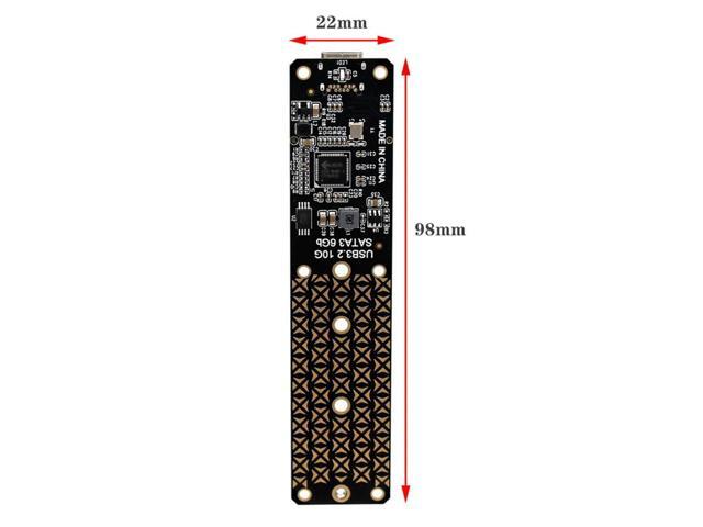 M.2 To USB3.1 Converter Reader 10 Gbps Speed Compatible with M.2 SATA(NGFF) SSD Based M/B+Mkey for 2230/2242/2260/2280 SSD