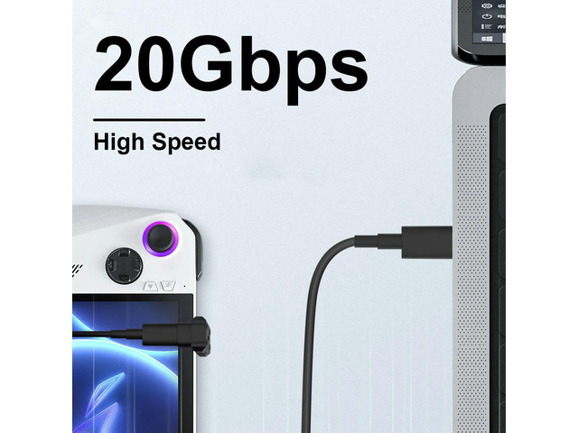 USB C Male Female Adapter 8K@60Hz USB-C Male To USB-C Female Adapter PD140W 180 Degree U-shaped for Rog Ally Game Console