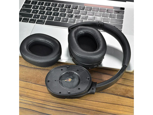 1 Pair Replacement Earpads Soft Memory Sponge Earmuff Protein Leather Headphone Earpads Noise Isolation for COWIN SE7/SE7 PRO