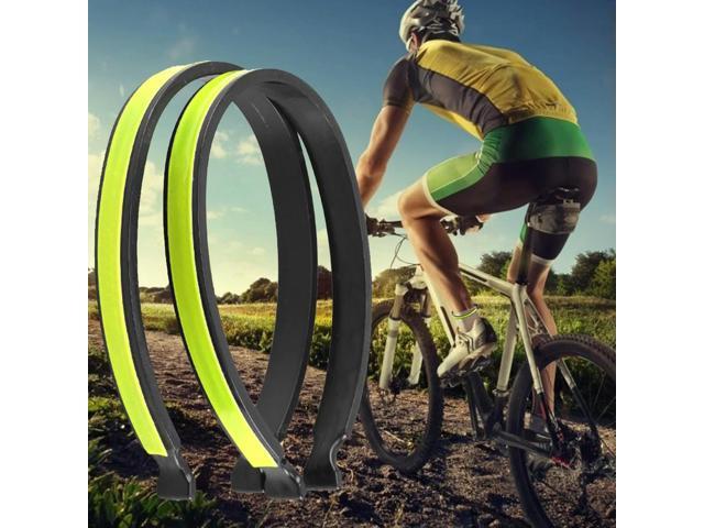 2pcs/set Reflective Ankle Leg Straps Fluorescent Color Bicycle Pants Clip Multifunction Oil Prevention for Night Cycling