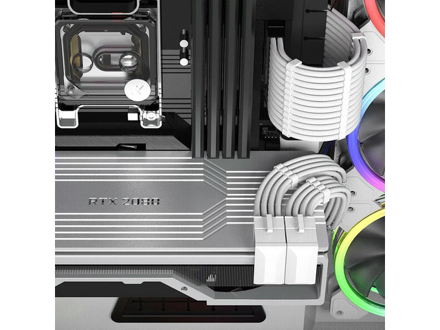 ATX 8 Pin Female To 8 Pin Male Angled Turning Connectors Replacement Cables Management Ports Computer Parts for Video Card
