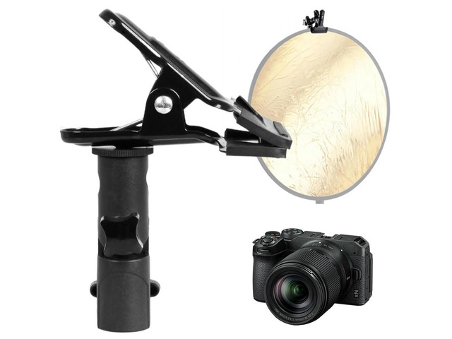 Reflector l Clip Mount 1/4 Inch To 3/8inch Screw Mount Light Stand Attachment Clamp Clip Holder for Flash LED Light Umbrella