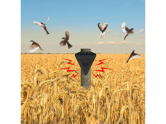 Bird Alarm with 13 Sound Solar Animal Waterproof Outdoor Crop Orchard Protection Animal Deterrents