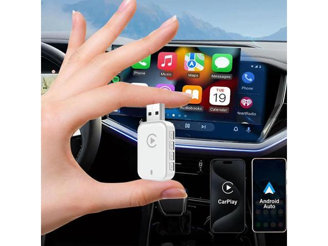 2 in 1 CarPlay Android Auto Adapter Carplay AI Box Convert Wired To Auto Connect Plug & Play for Factory Wired