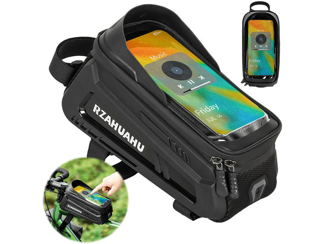 Bike/Bicycle Phone Front Frame Bag with TPU Touch-Screen and Sun-Visor Top Tube Bike Bag Bike Phone Bag for MTB Road Bikes