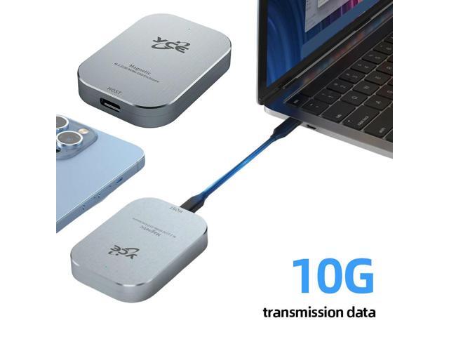 Magnetic M.2 NVMe 2230 External Enclosure USB 3.2 Gen 2 10Gbps Type-C SSD Disk Box 2TB Hard Drive Disk Box for MacBook ProRes