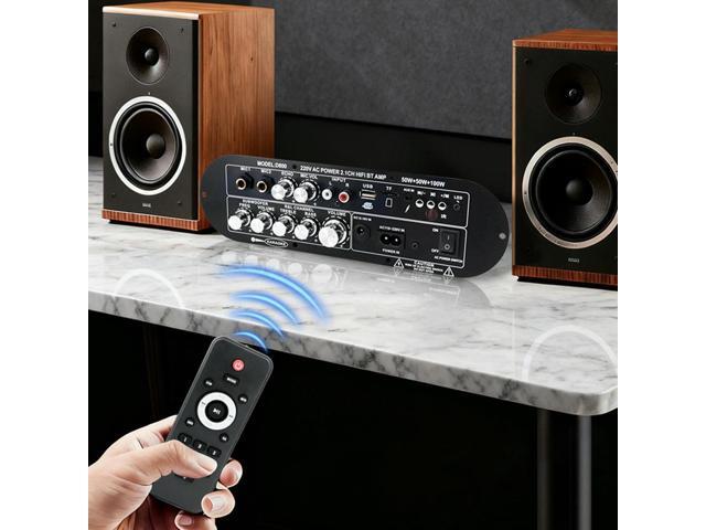 Audio Amplifier Board 2.1 Channel 50Wx2 100W BT 5.0 Digital Amplifier Board Subwoofer Amplifier for Home Karaoke