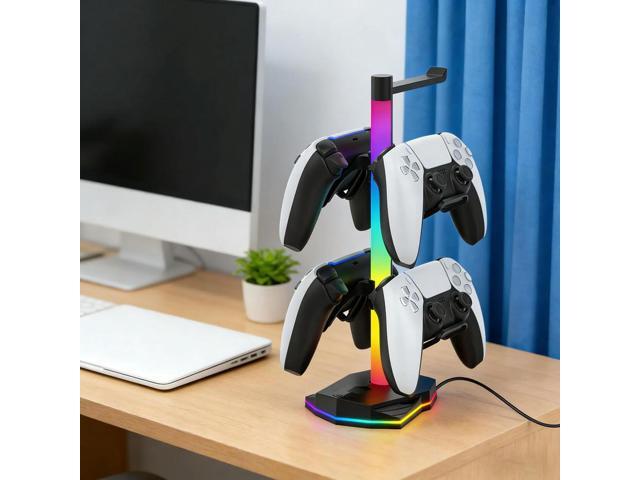Headset Controller Display Stand Detachable Hooks Stable Headset Organizer Earphone Display Bracket Universal Fit for All Brands