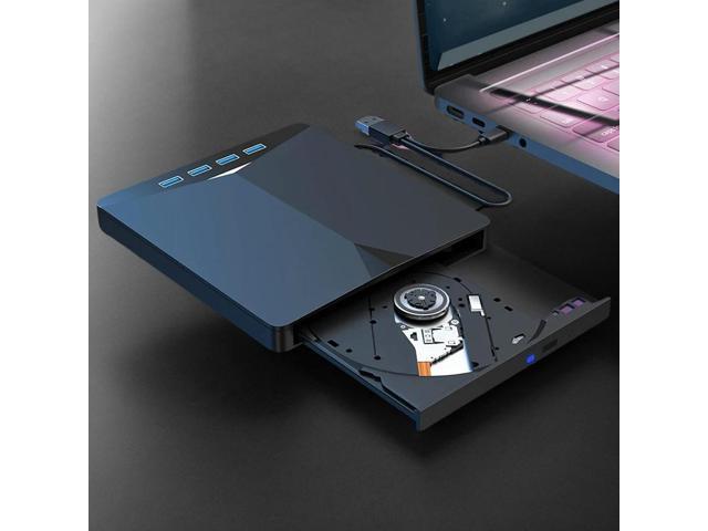 7 In 1 USB3.0 Type-C External CD DVD RW Optical Drive High-Speed Plug-and-Play for 11/10/8/7/Linux/ OS