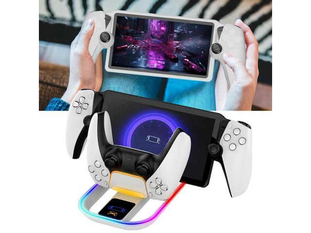 Game Console & Controller Charger Dock RGB Light Charging Dock Game Controller Charging Base for Portal for Portal
