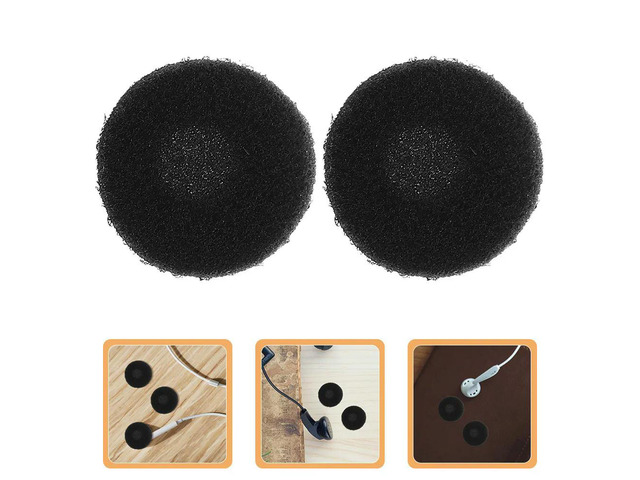 30Pcs Earbud Cover Soft Sponge Replacement Pads Anti-Slip Earphone Cushions Round Earbud Sponge Pads for Headphones Protection