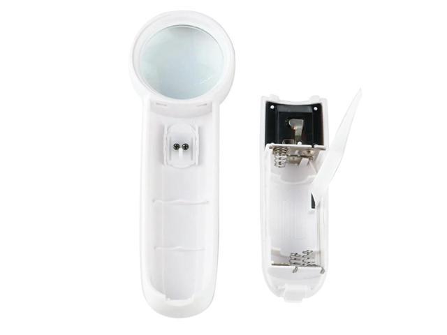 15X Handheld Magnifier With Two LED Lights Identification Jewelry Diamond Jade Mirror HD Magnifying Glass (Without )