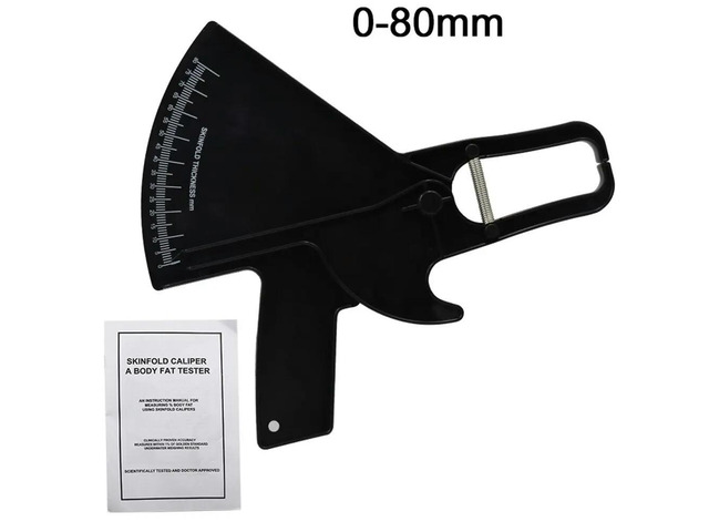 0-80mm Body Fat Measure Tester Analyzer Sebum Caliper Clamp Shaped Ruler Skinfold Test Instrument Measuring Tape