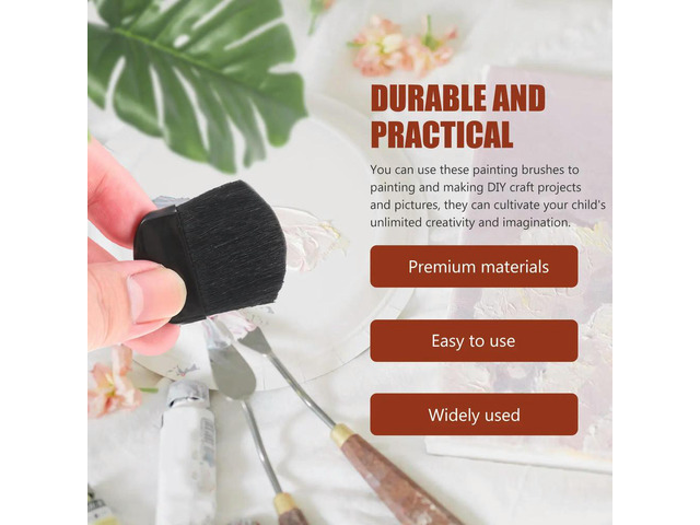 10Pcs Premium Wood and Fiber Painting Brushes for Watercolor Gouache Oil Art Craft DIY Creativity Development