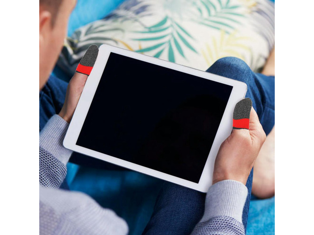 4Pairs Gaming Finger Covers Breathable Anti-Slip Sweat-Resistant Finger Stall Mobile Game Accessory Enhanced Touchscreen Control