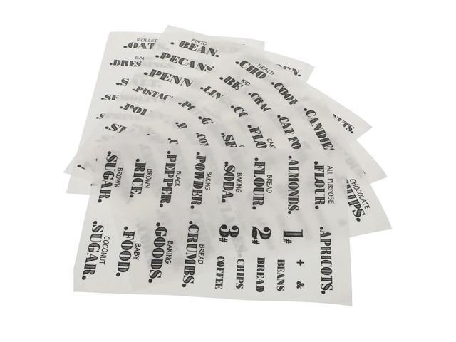 6Pcs Food Marked el Eco Friendly Transparent Self Adhesive Waterproof Kitchen Stickers for Food Organization