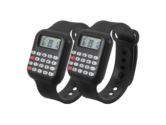 2 Pcs Calculator Watch Childfriendly Calculator Wrist Watch for Toddlers Fun Learning Tool Kids Watches for Girls boys use