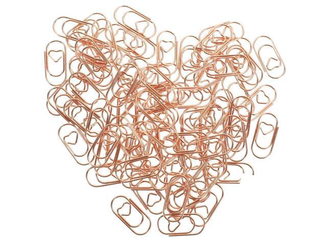 100Pcs Exquisite l Knitting Clips Mini Heart Design Multi-Use Document Fixing Clips for Office School DIY Reading Albums