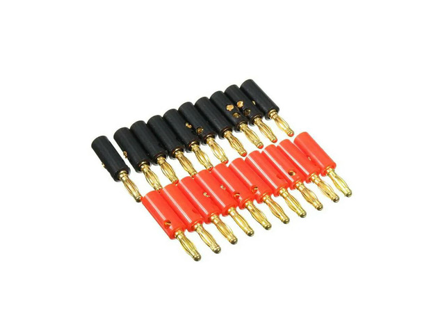 Plated Speaker Banana Connector Horn Speakers Gold 20pcs 4mm Banana Plug Compatible with up to 3mm of Speaker Cable