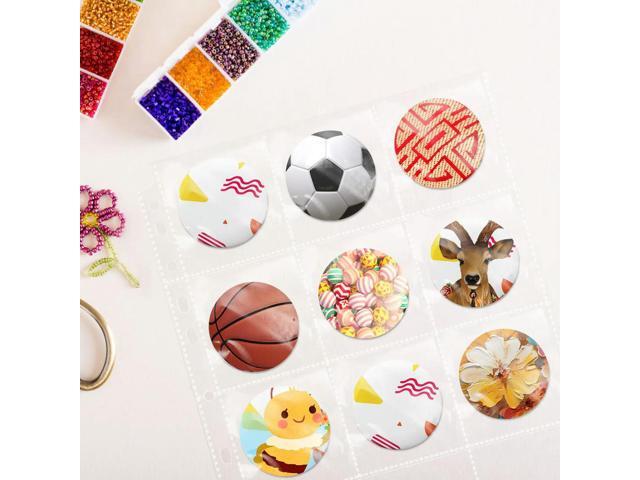 10Pcs Badge Display Pages Large Size Clear Sleeves Multi-Functional Badge Sleeves for Collectors Home Office Use