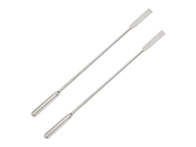 2Pcs Stainless Steel oratory Spatula Double Ended Micro Spoon for Mixing Sampling Medicine Research Classroom Equipment