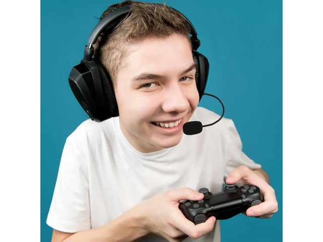 1Pcs Gaming Headphone Microphone in-Line Design Simple Operation Flexible Bendable Mic for Computer Headset Stage Webcast Noise