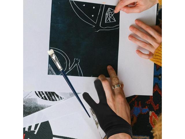 4Pcs Sketch Gloves for Drawing Tablet Two-Finger Artist Glove Lightweight Breathable Anti-Mishandling for Screen Writing Smooth