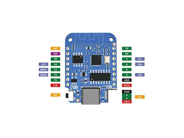 WEMOS D1 Mini V4.0.0 TYPE-C Internet of Things Develop Board Based ESP8266 4MB MicroPython Nodemcu Compatible with