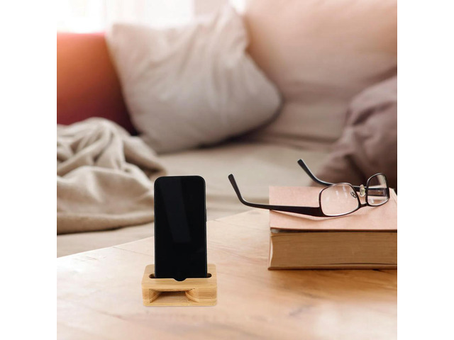 Wooden Mobile Phone Amplifier Speaker and Stand Cell Phone Sound Amplifier for Video Calls Videos Mini Speaker
