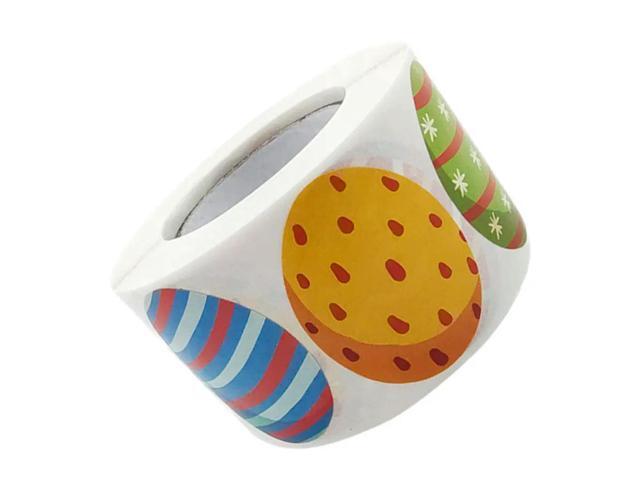 500Pcs Egg-Shaped Easter Stickers Adorable Fade-Resistant Paper Stickers for Gift Decoration Snack Packaging Candy Box Sealing