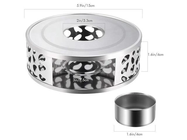 Stainless Steel Tea Warmer with Light Holder for Hot Tea and Hot Coffee Pots