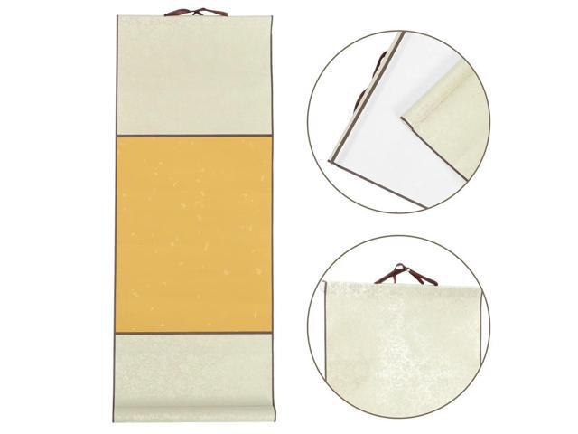 Blank Chinese Calligraphy Scroll Xuan Paper Vintage Wall Hanging Art Decor for Brush Painting Drawing Practice 27.5x10.6 Inch