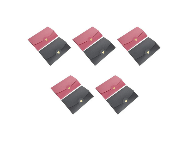 10Pcs Heart Printed Envelopes Premium Paper Valentine Day Greeting Cards Envelops for Thank You Wedding Invitations Reply